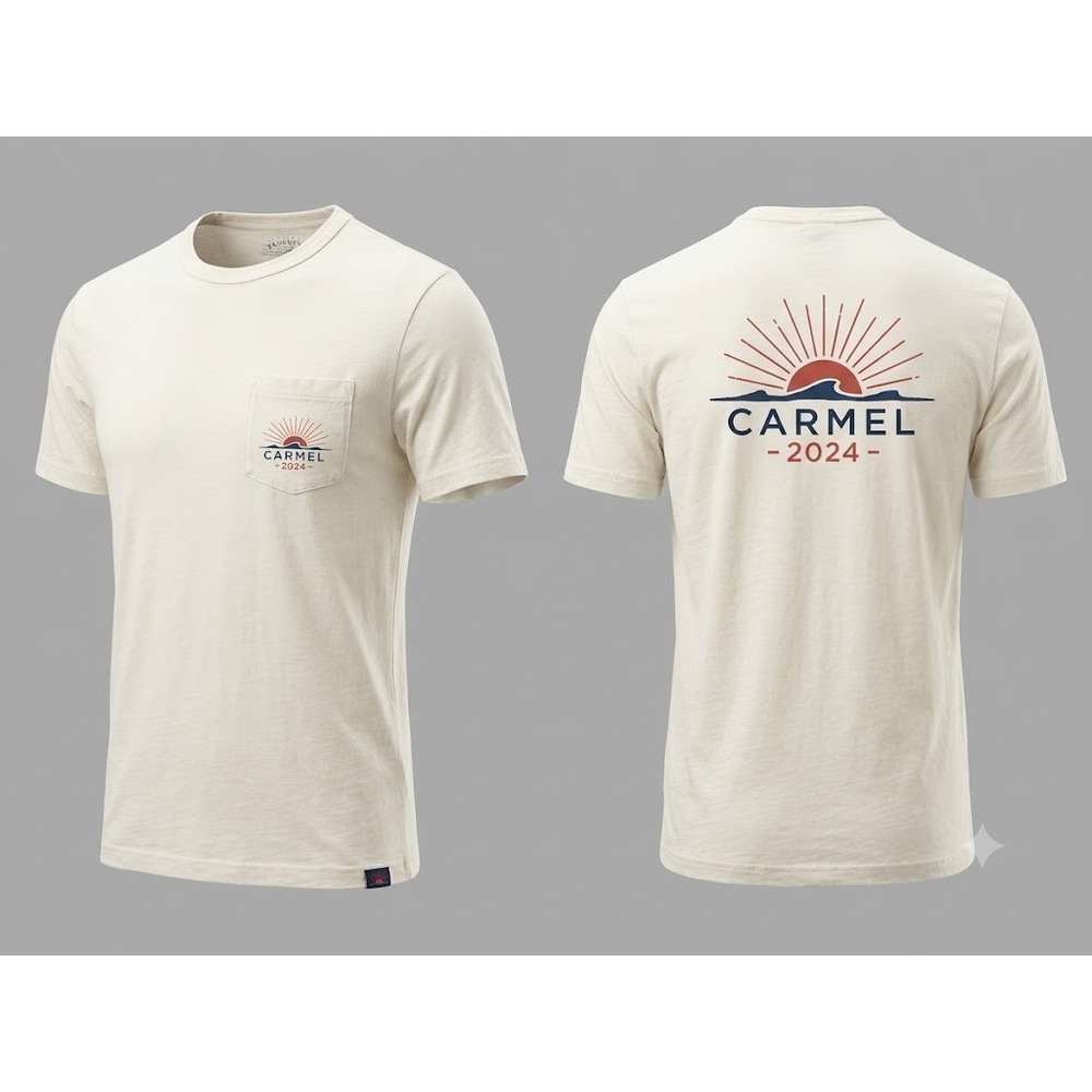 Faherty T-Shirt Mens Small White Carmel 2024 Pocket Sun Graphic Tee Slub Cotton